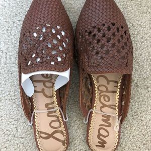 Sam Edelman Navya Brown Leather Mule